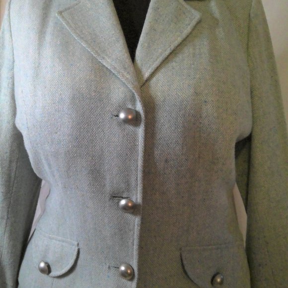 Merona Dresses & Skirts - Merona Light Blue Tweed Skirt Suit 18W